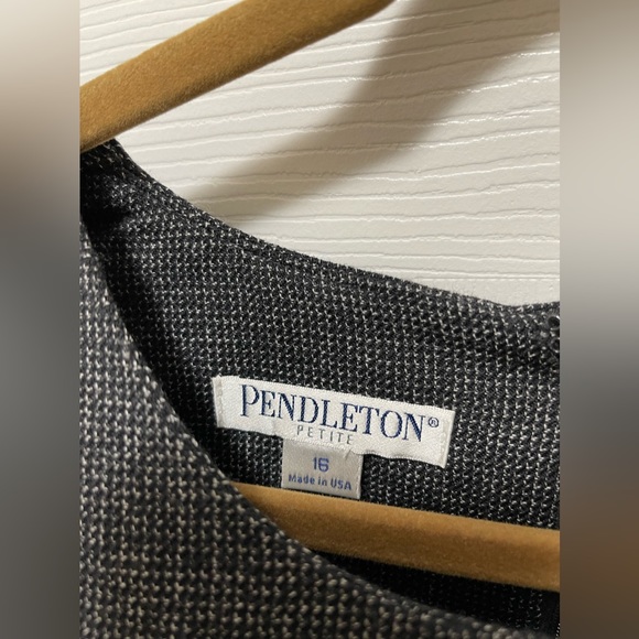 Vintage Pendleton Women's Dress 16 Petite 100% Virgin Wool Made in USA - Picture 3 of 12